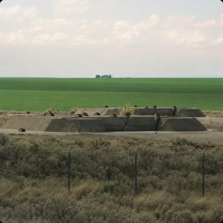 Topside layout of the missile base
