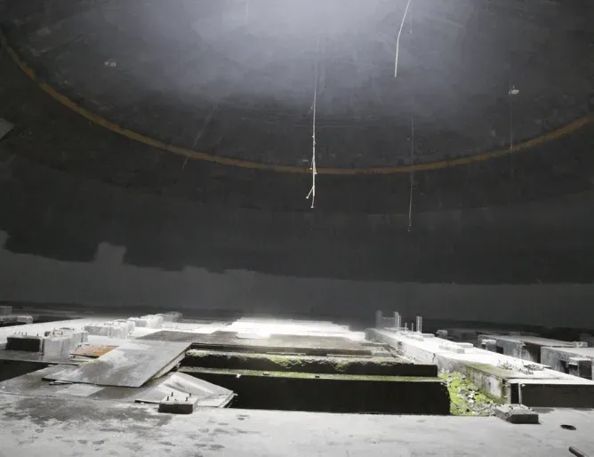 Interior of an underground dome chamber